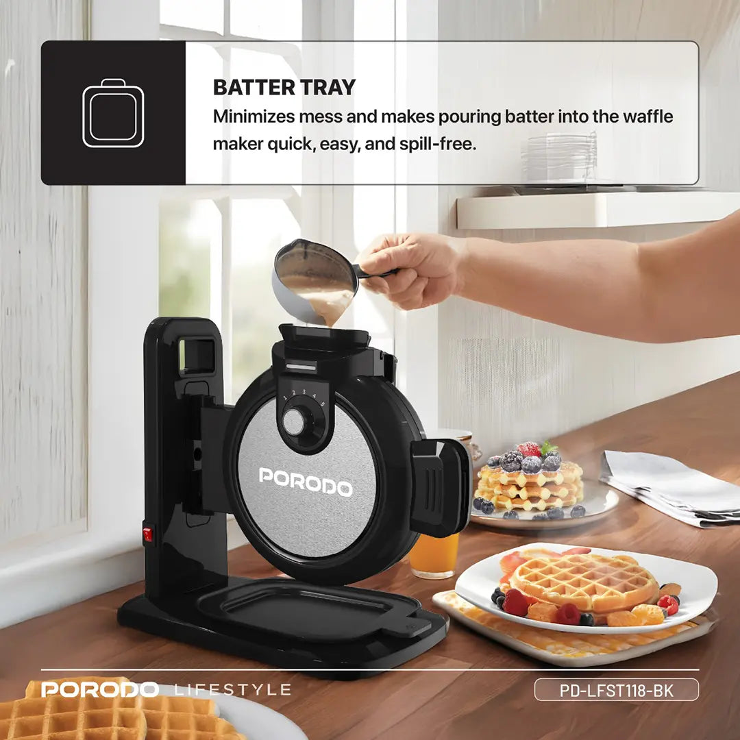 Porodo Lifestyle Vertical Waffle Maker