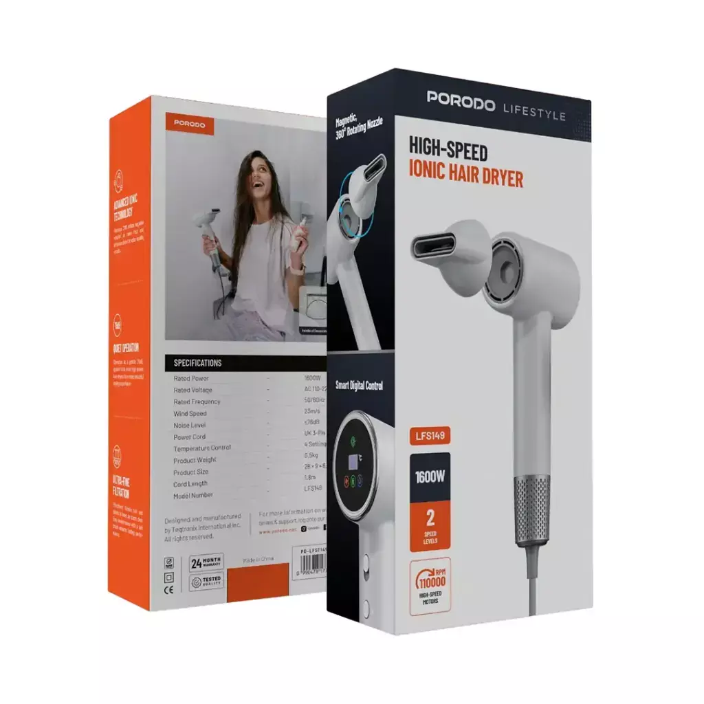 Porodo Lifestyle High-Speed Ionic Hair Dryer