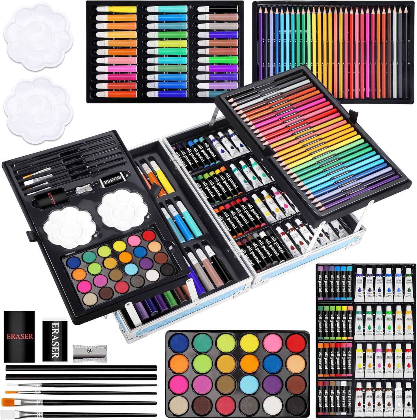 Art Supplies, 144-Piece Deluxe Art Set Professional Art Kit