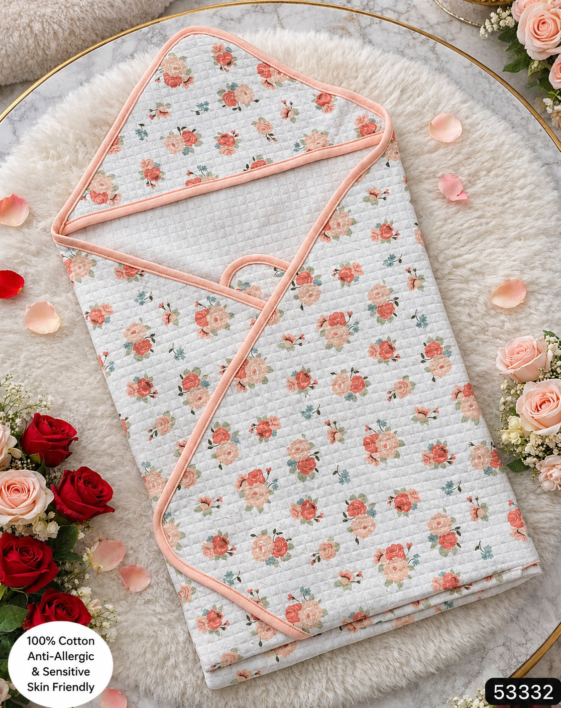 Floral Baby Swaddle Blanket