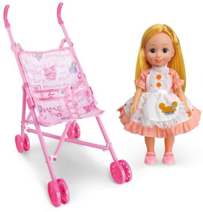 Baby Doll with Stroller & Feeding Accessories