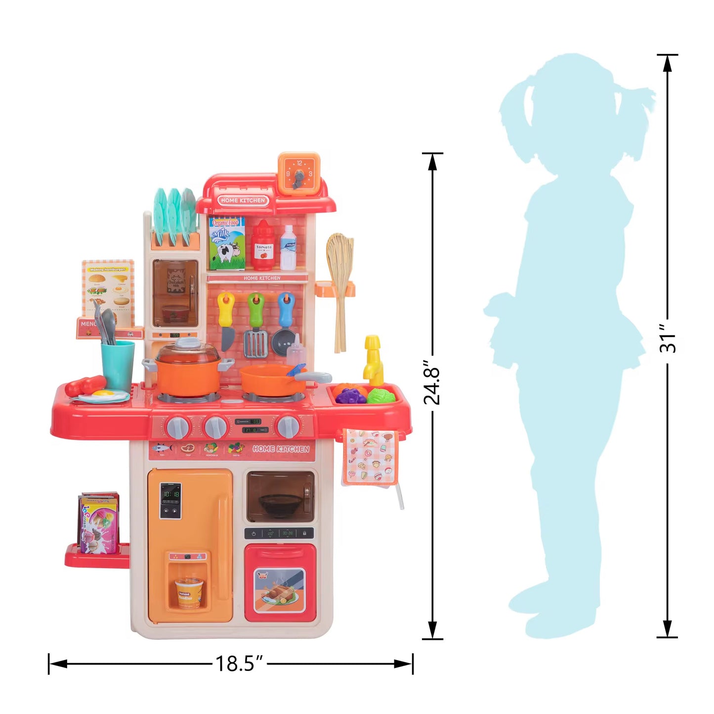 Deluxe Kids Home Kitchen Playset – Full Cooking & Chef Station