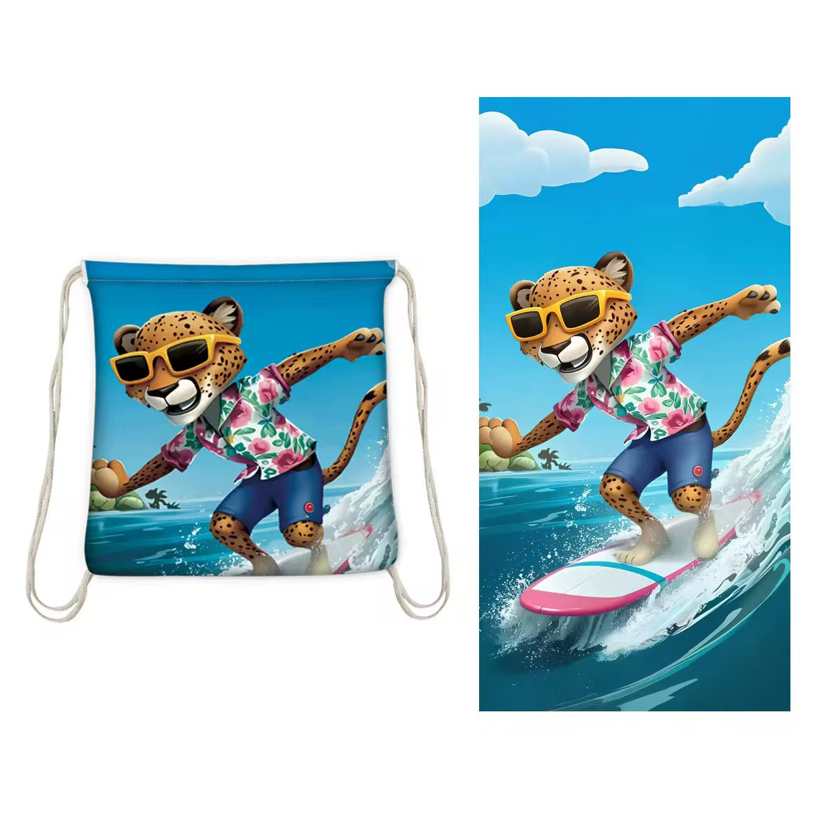 2-in-1 Beach Towel Backpack