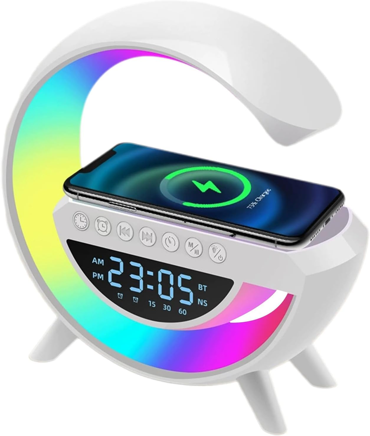 G-Shape Wireless Speaker Charger with multi-color