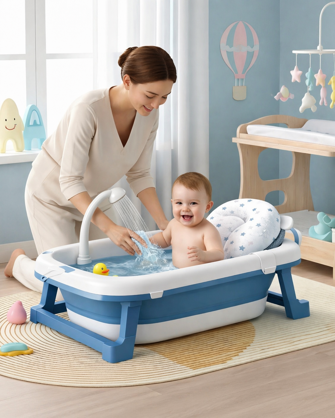 AquaNest™ Luxury Foldable Baby Bath