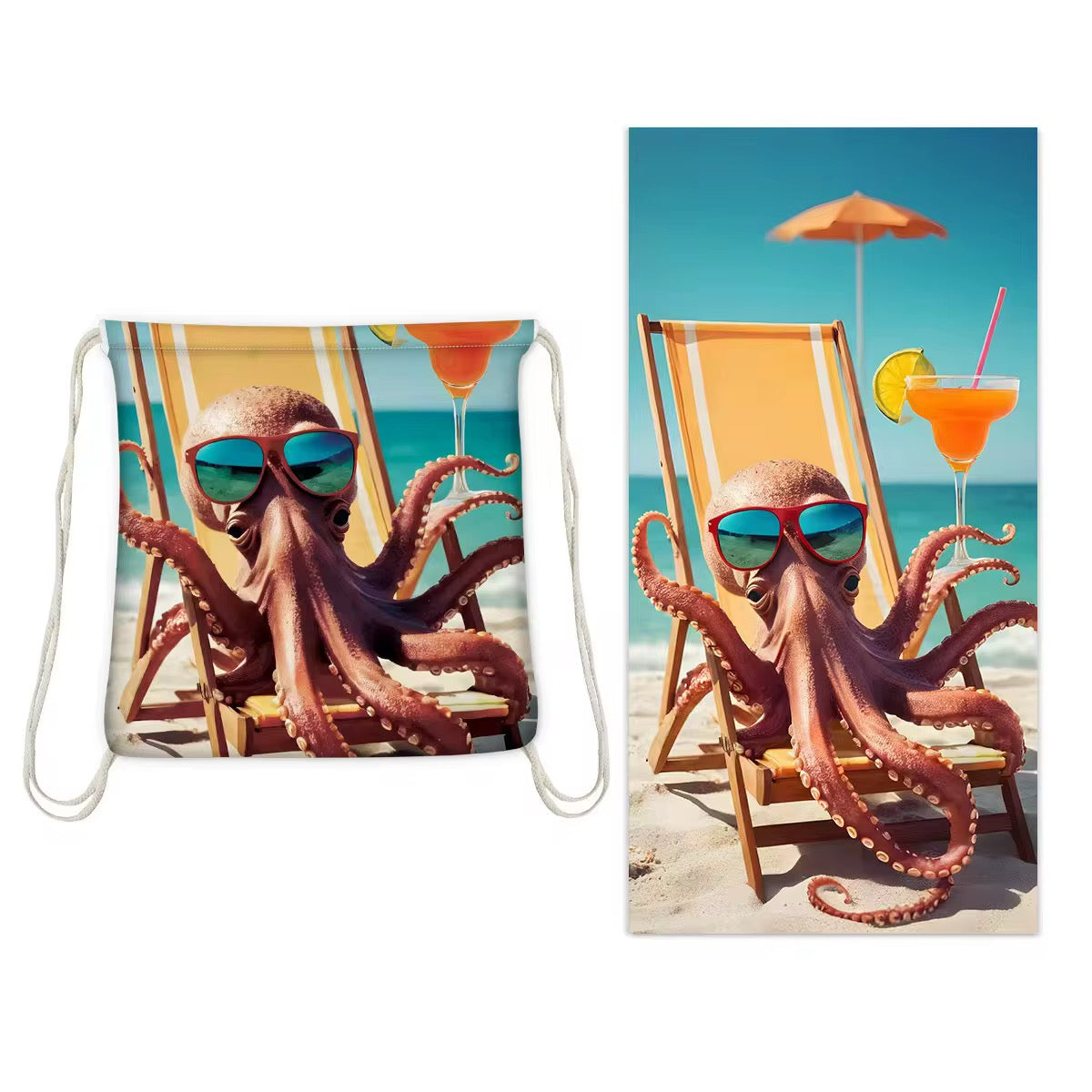 2-in-1 Beach Towel Backpack