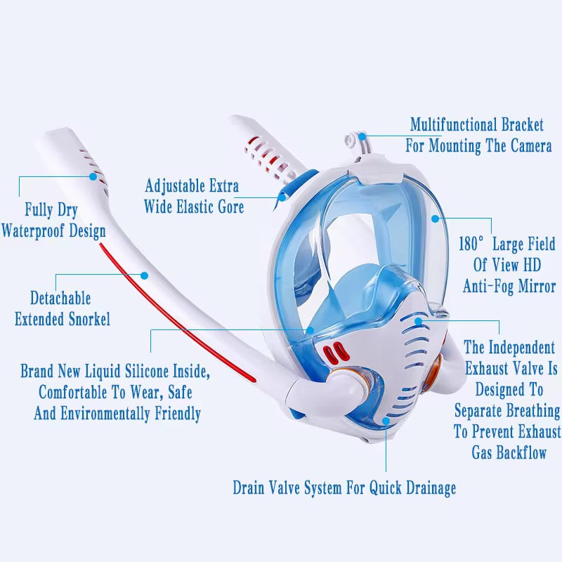 AquaView Pro Full Face Snorkel Mask