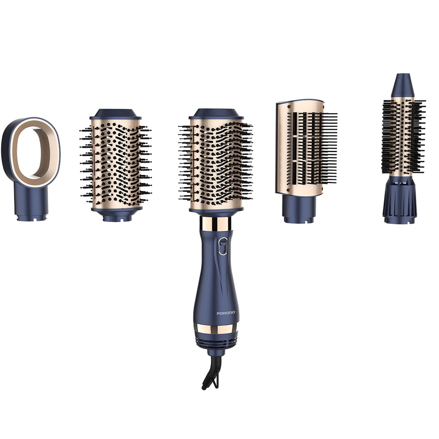 Porodo 5-in-1 Hot Air Styler & Volumizing Brush