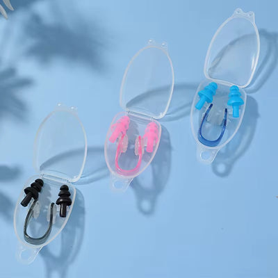 Swimming earplugs + waterproof nose clip