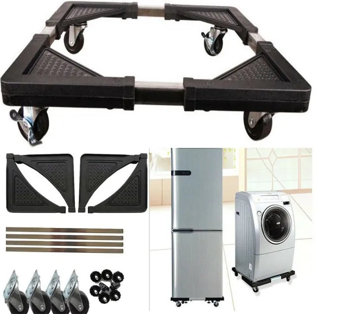 Washing Machine and Refrigerator Stand With Wheels