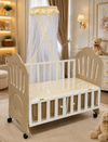 Baby Crib with Mosquito Net & Storage Drawers