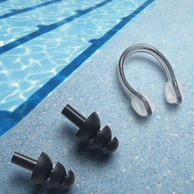 Swimming earplugs + waterproof nose clip