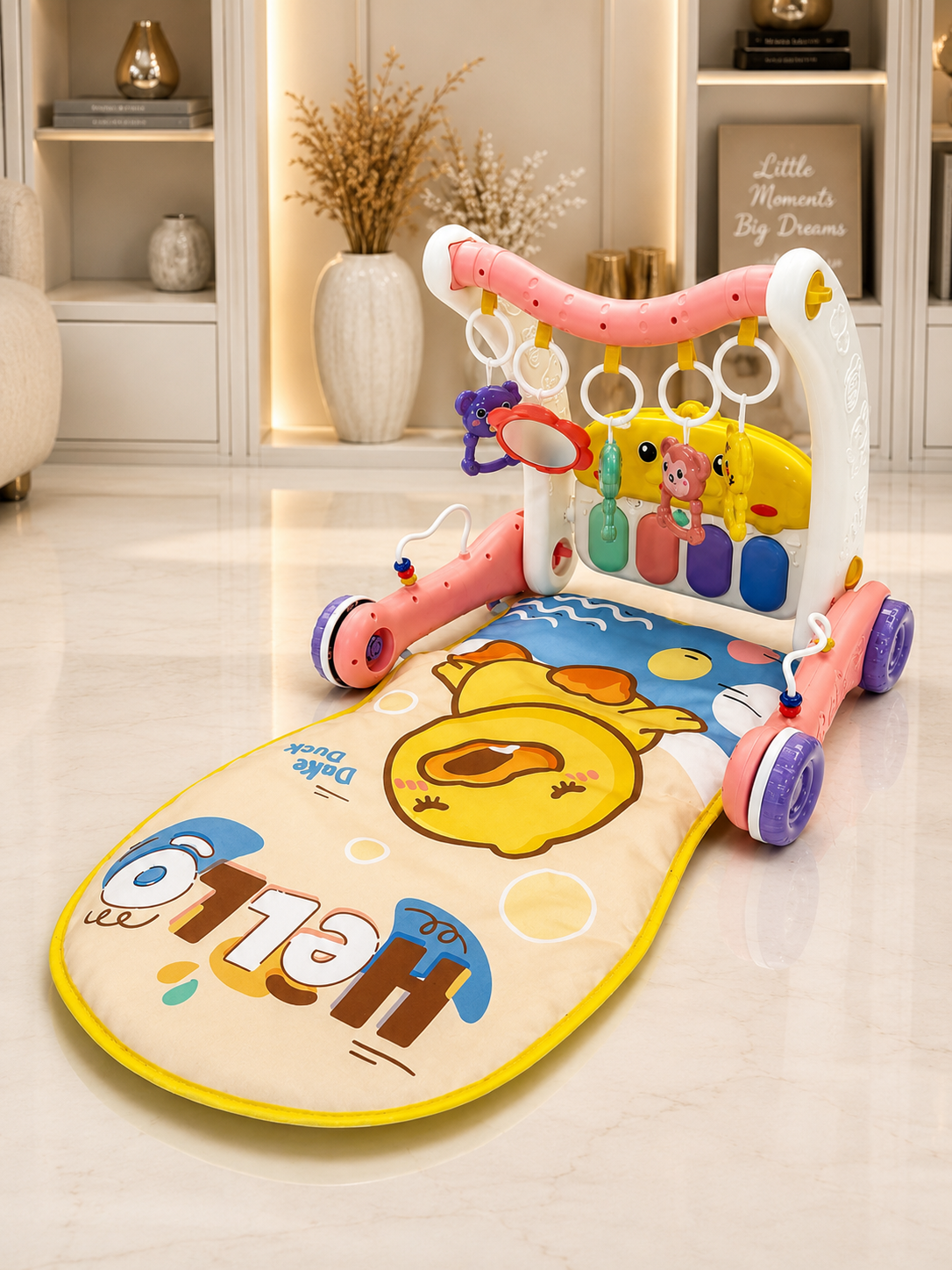 BabyPlay 3-in-1 Activity Walker & Play Mat