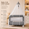 Baby Crib with Canopy & Mosquito Net