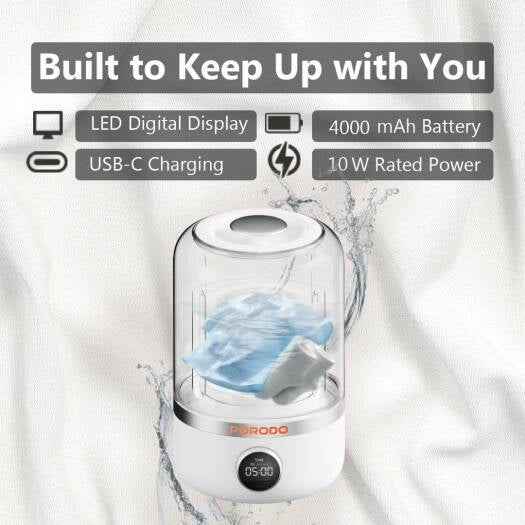 Portable Cordless Mini Washing Machine