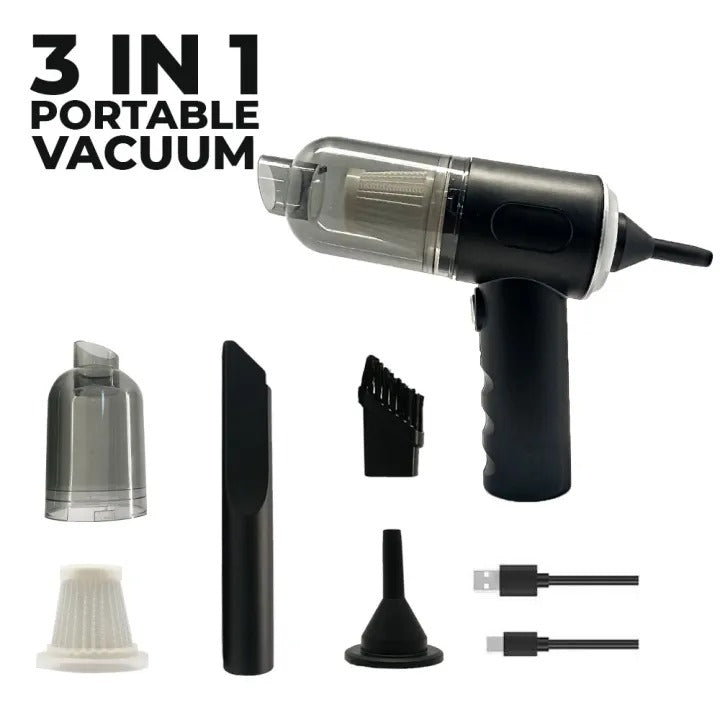 3-in-1 Portable Mini Vacuum Cleaner – Power, Precision & Portability