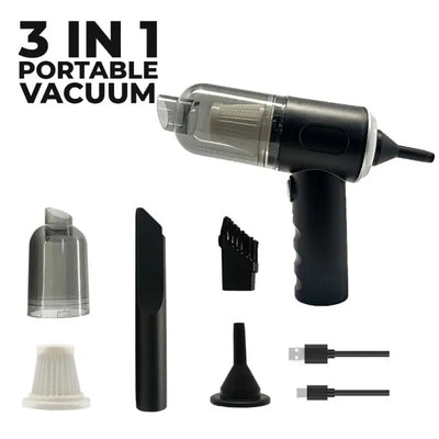 3-in-1 Portable Mini Vacuum Cleaner – Power, Precision & Portability