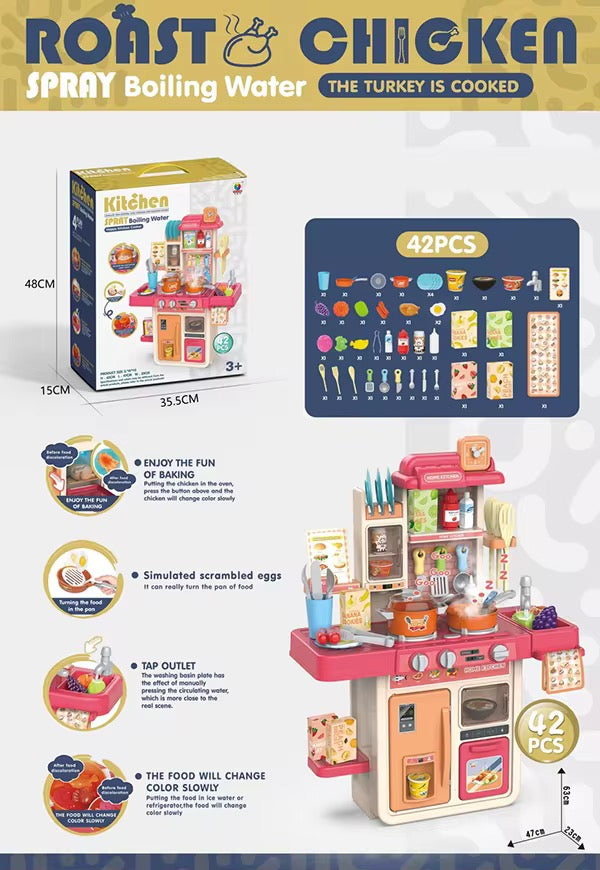 Deluxe Kids Home Kitchen Playset – Full Cooking & Chef Station