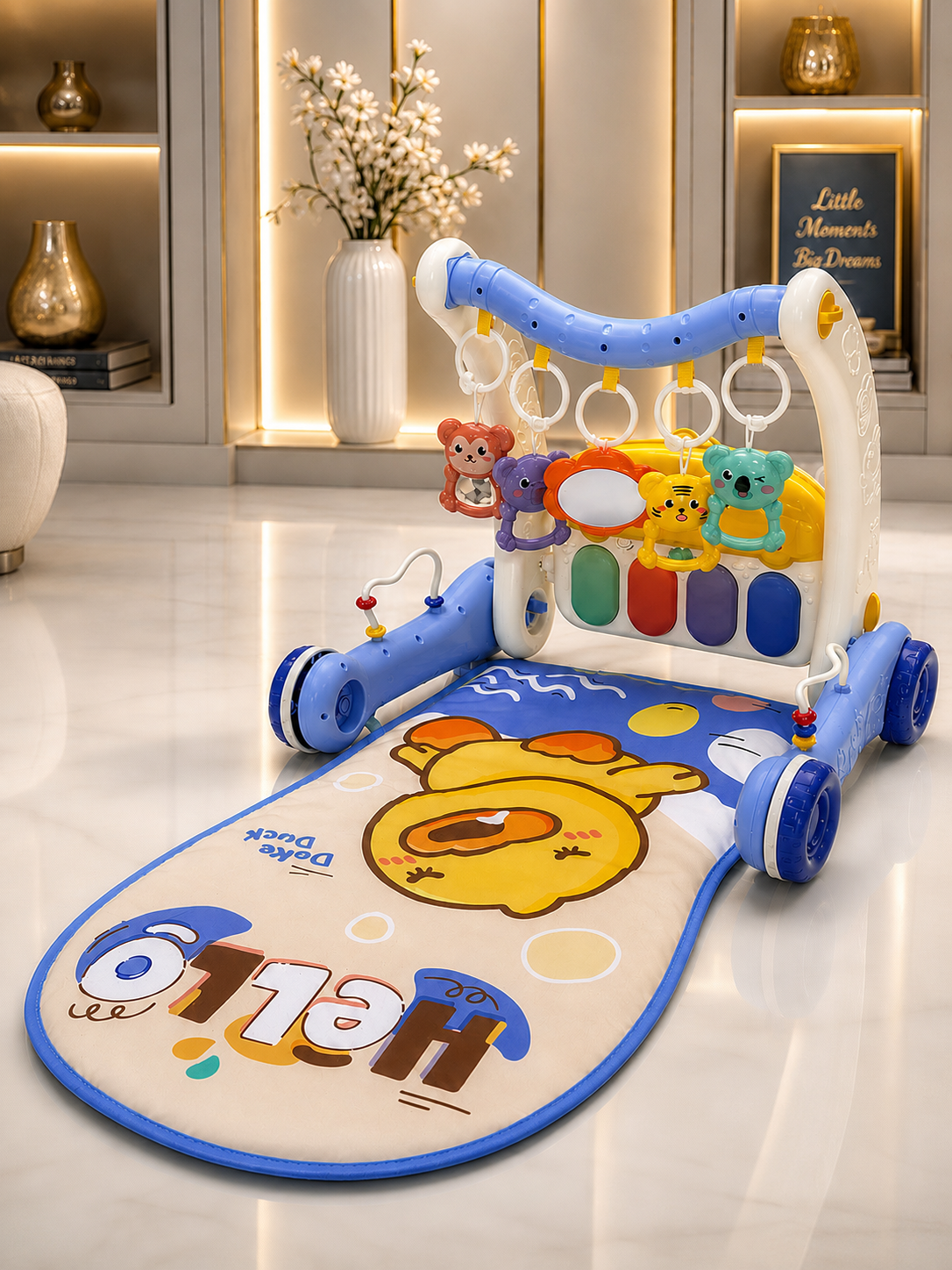 BabyPlay 3-in-1 Activity Walker & Play Mat