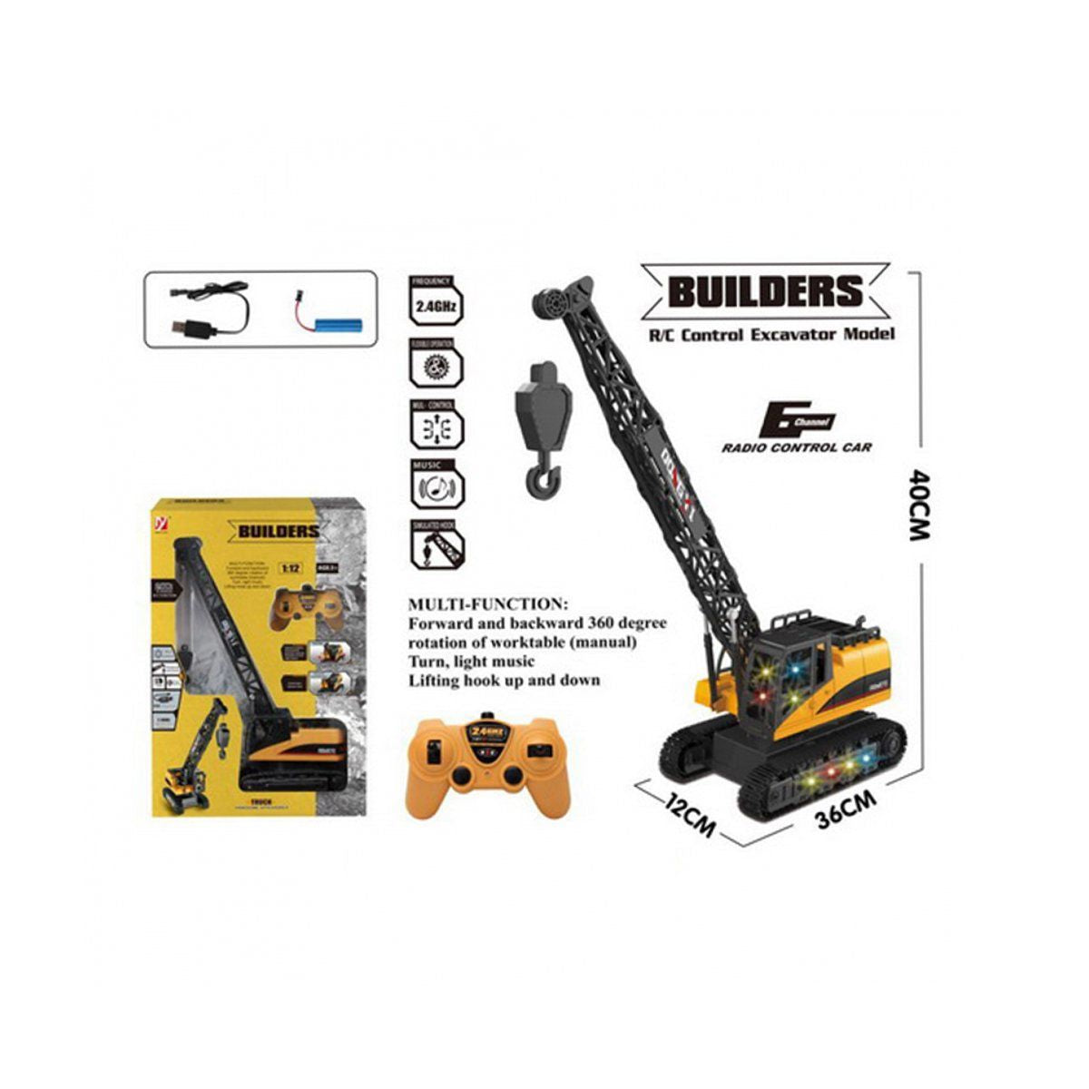 remote-controlled (RC) crane truck