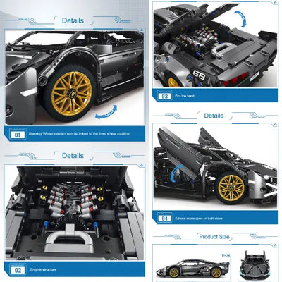 Lamborghini Super Racing Car – 1016-Piece Building Set