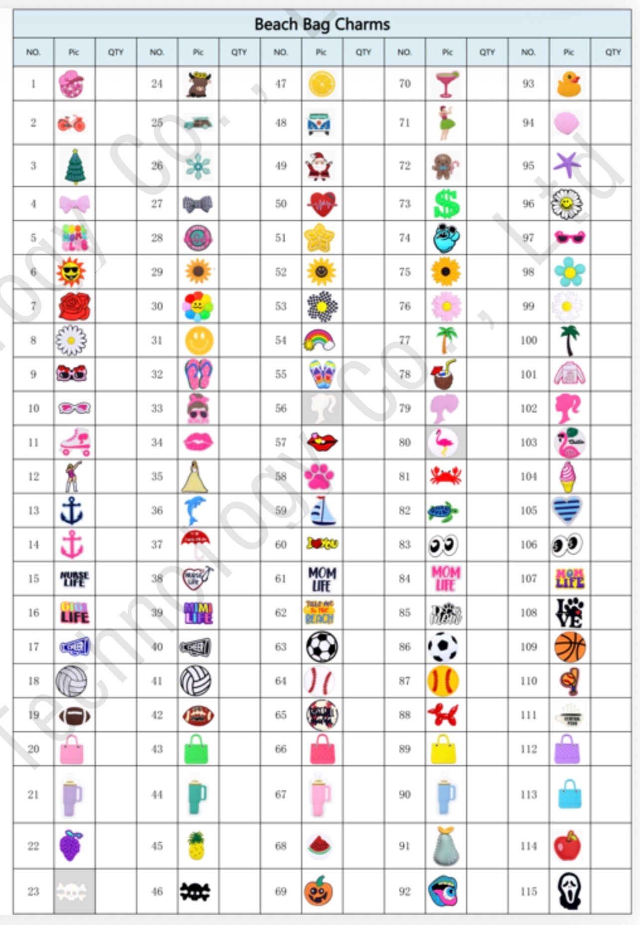 Big charms design 10 pcs