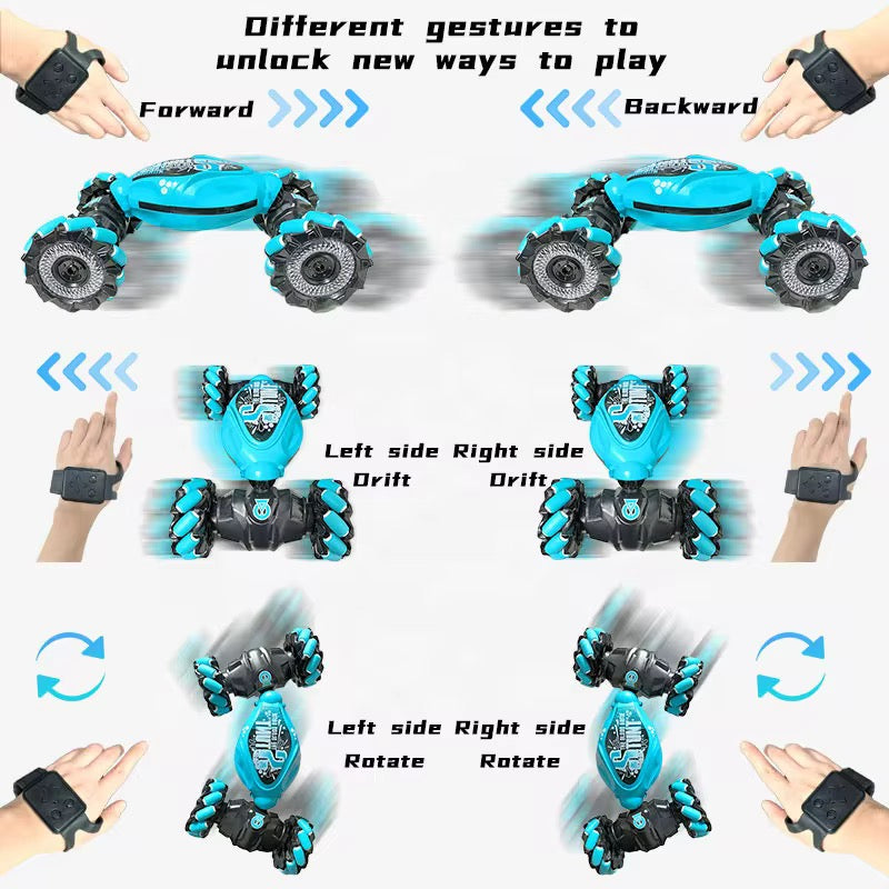 360° Gesture Control Stunt Car – Drift & Flip RC Monster