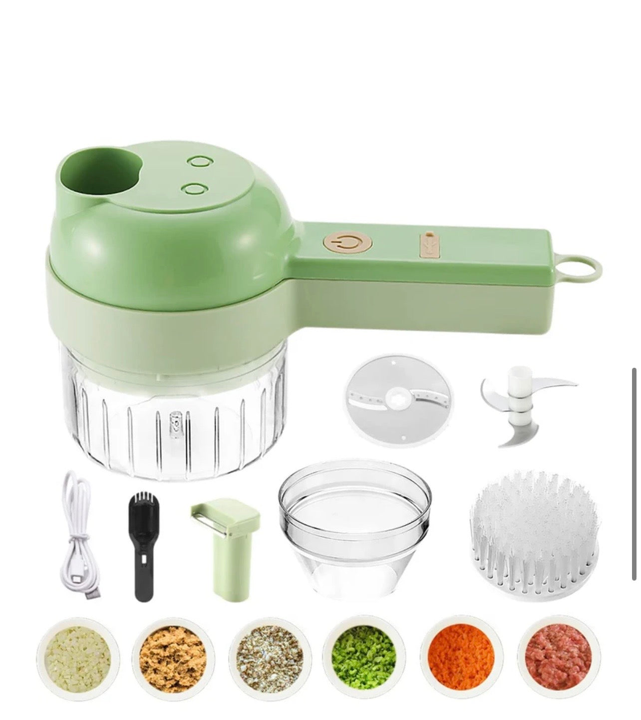 Handheld Electric Vegetable Cutter | 4-in-1