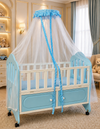 Baby Crib with Mosquito Net & Storage Drawers