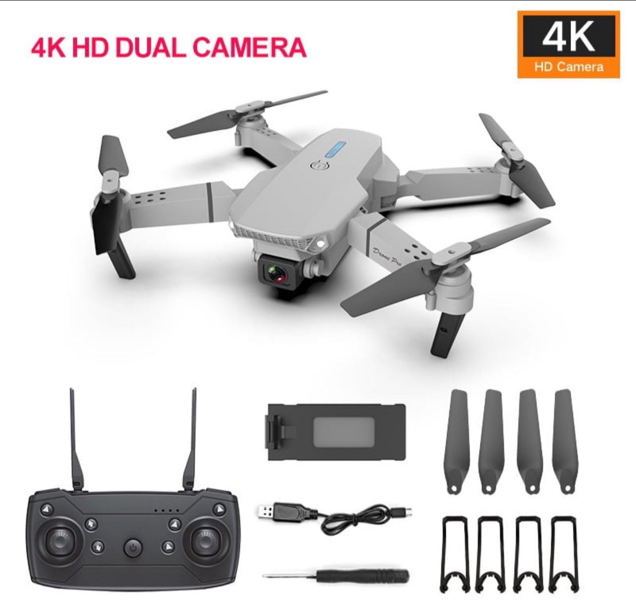 Foldable 4K Dual Camera WiFi Drone
