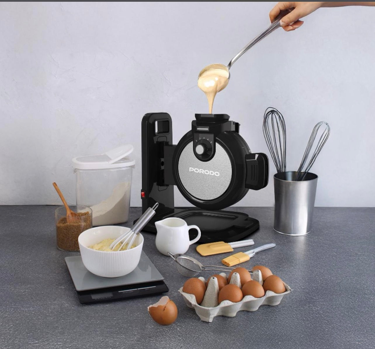 Porodo Lifestyle Vertical Waffle Maker