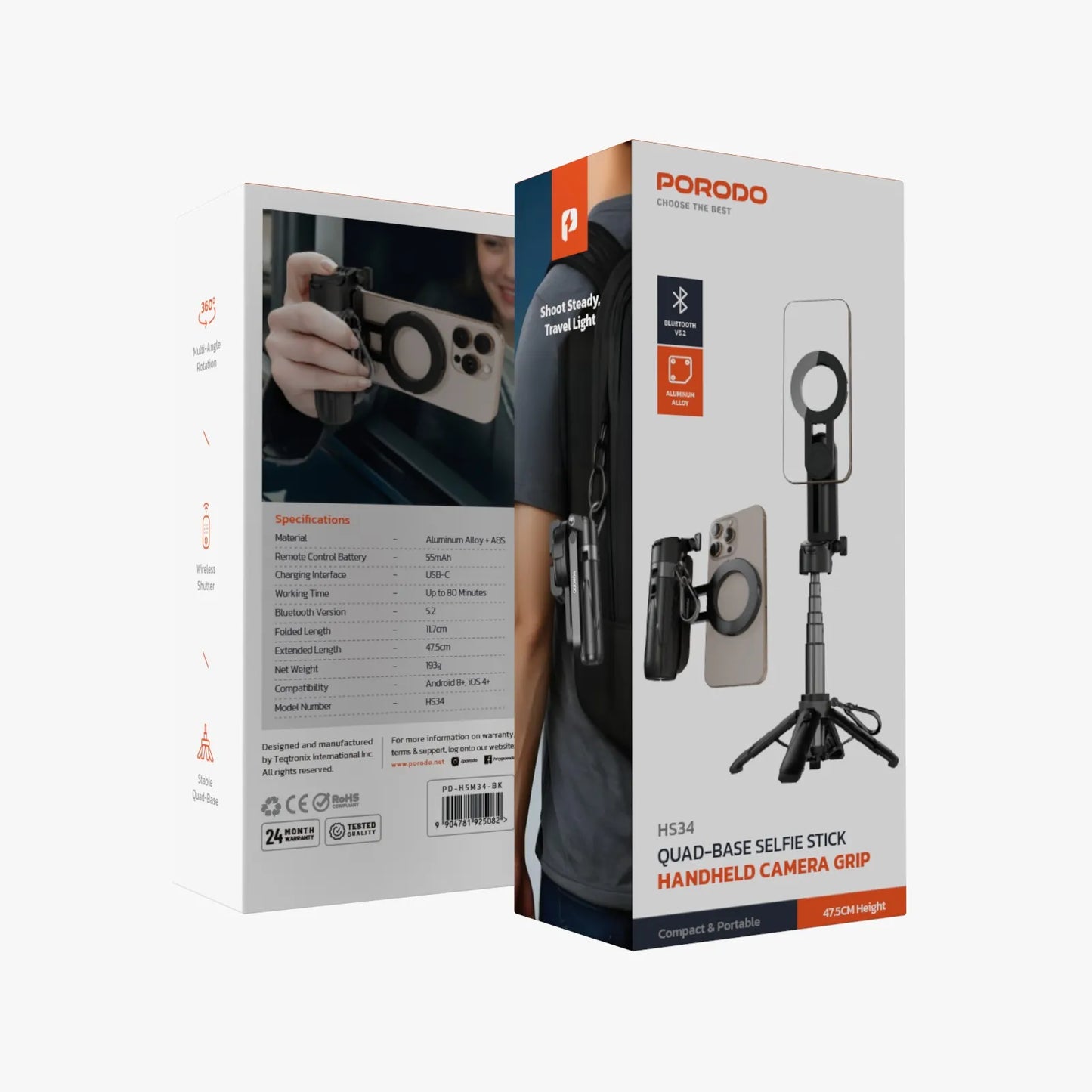 Porodo Quad Base selfie stick