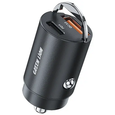 Green Lion Ring Charge Dual Port Car Charger