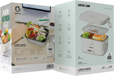 Green Lion Lunch Mate Electric Lunch Box – Portable Food Warmer