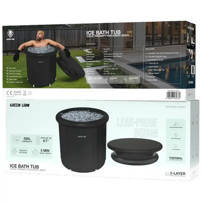 Green Lion Ice Bath Tub - Black