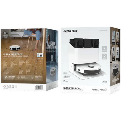 Green Lion Ultra Vac Robot All-In-One Station & Vacuum Cleaner