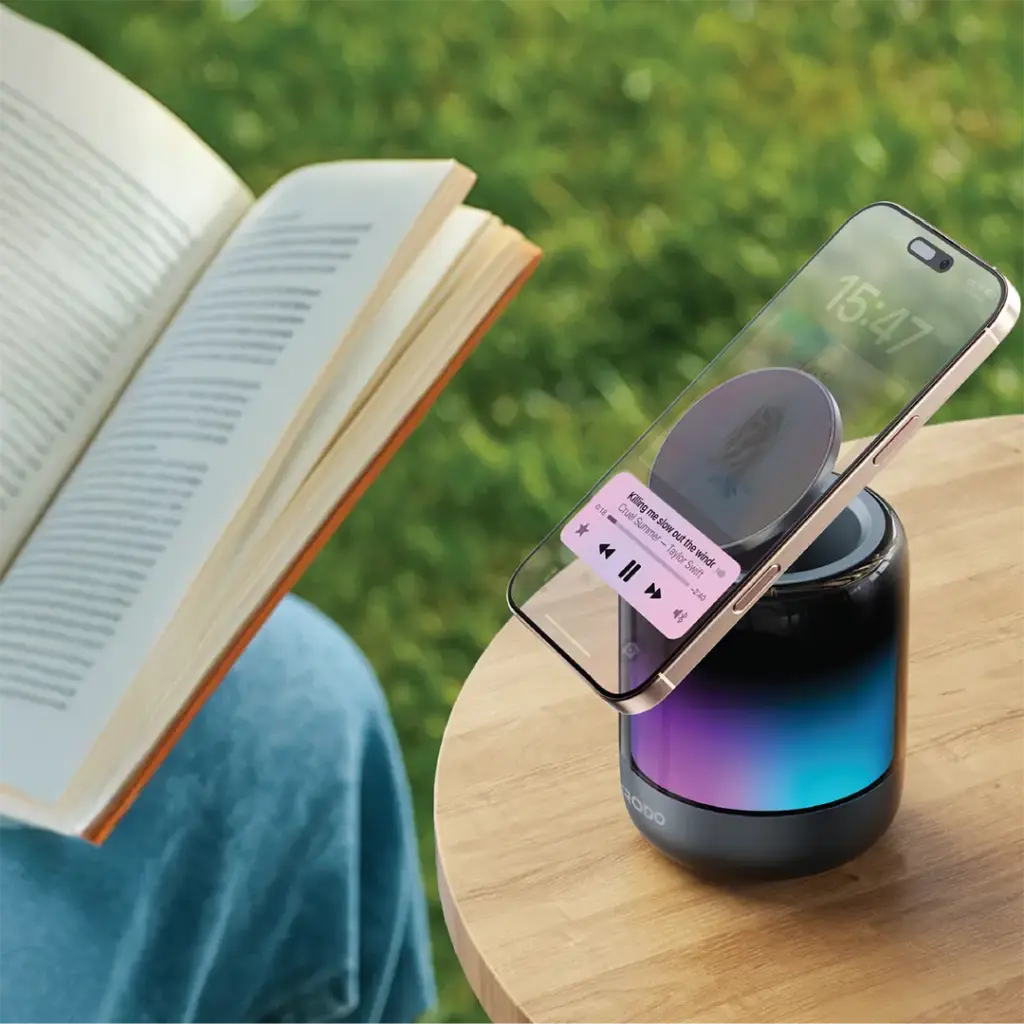 Porodo SyncGlow RGB Bluetooth Speaker & Phone Holder