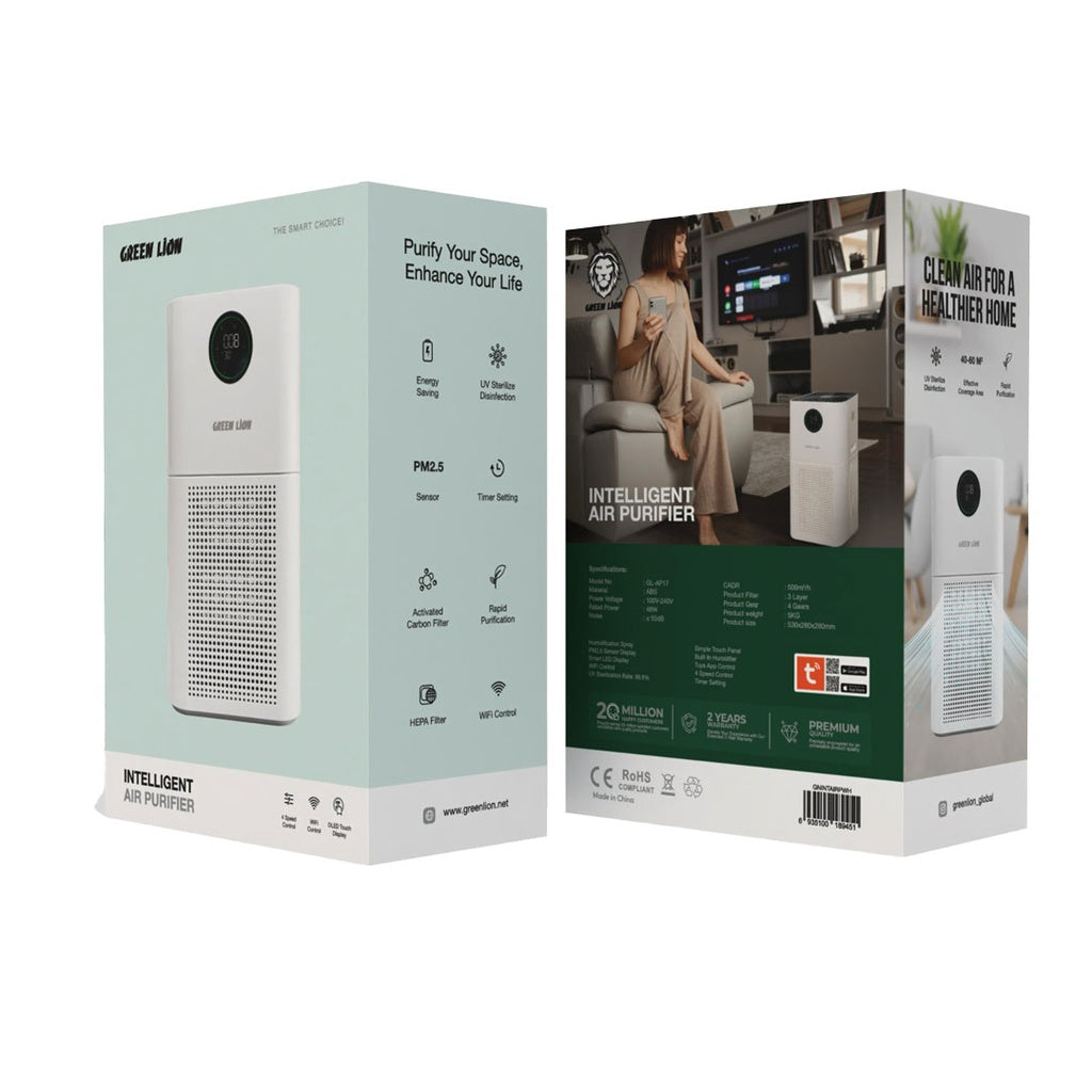 Green Lion Intelligent Air Purifier with HEPA Filter & WiFi Control