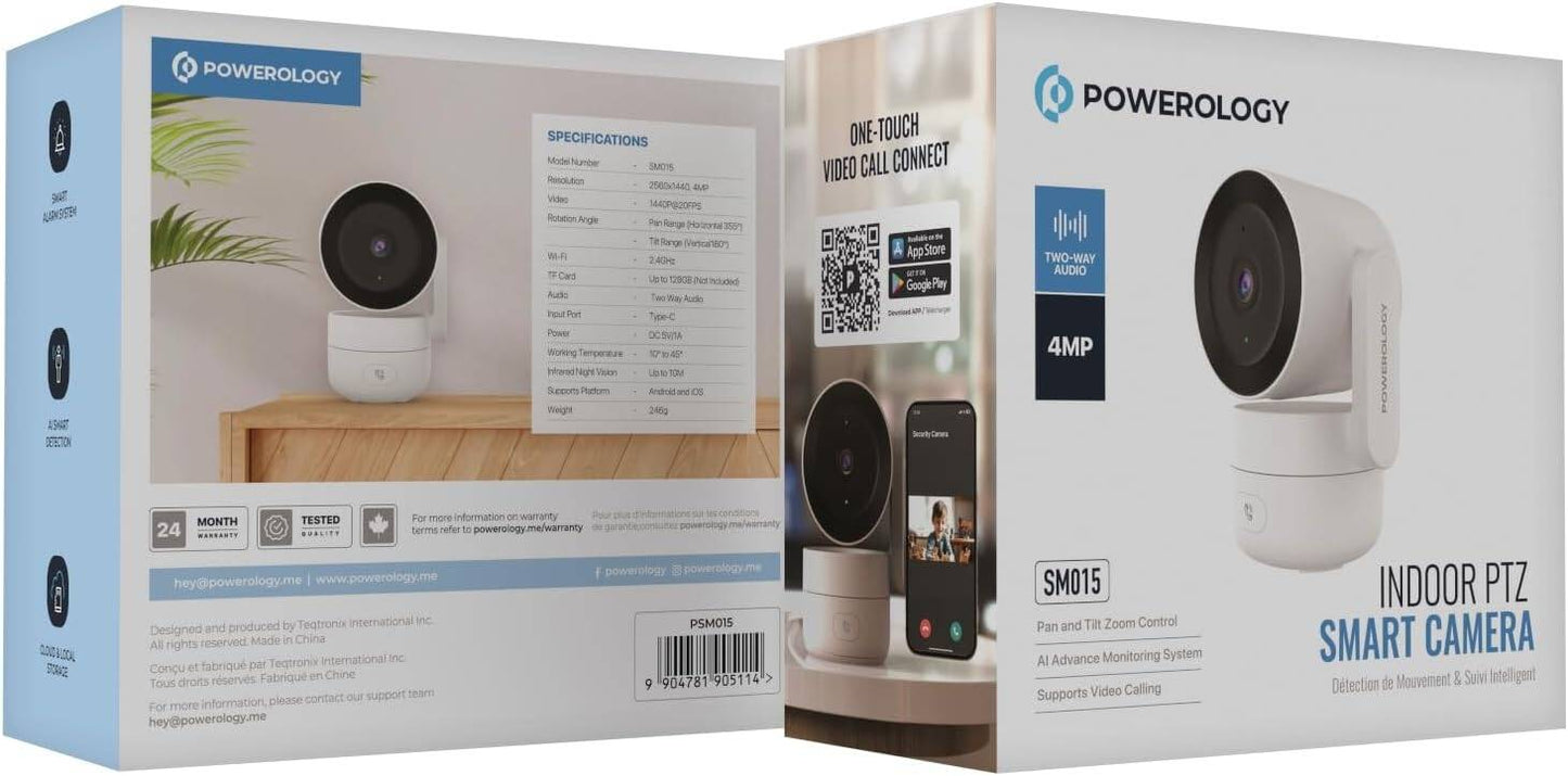 The Powerology Indoor PTZ Smart Camera