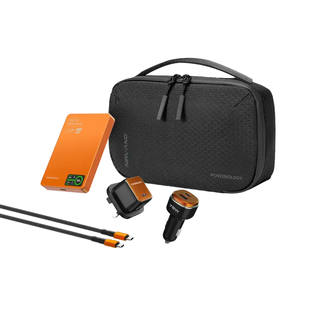 Powerology Nirvano 5-In-1 Power Travel Kit