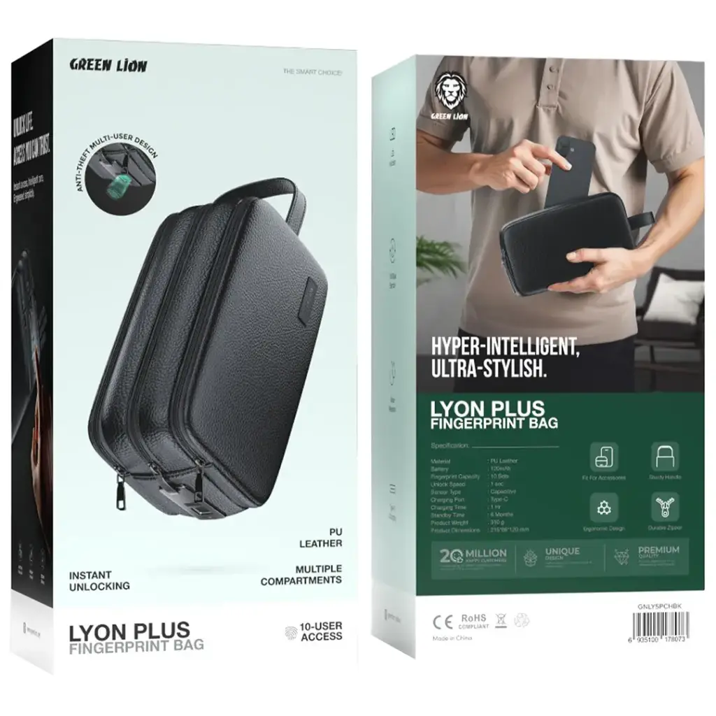 Green Lion Lyon Plus Fingerprint Bag