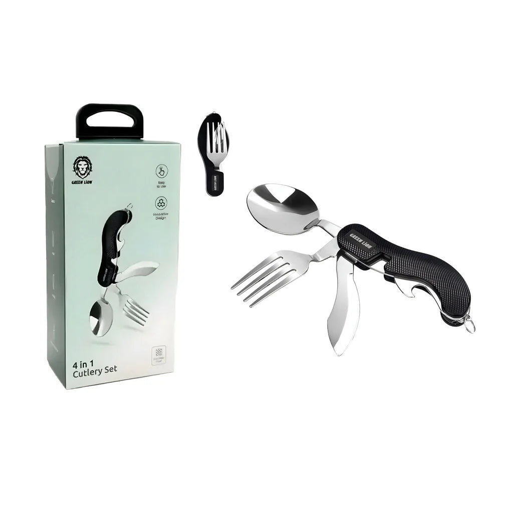 Green Lion 4-in-1 Portable Cutlery Set