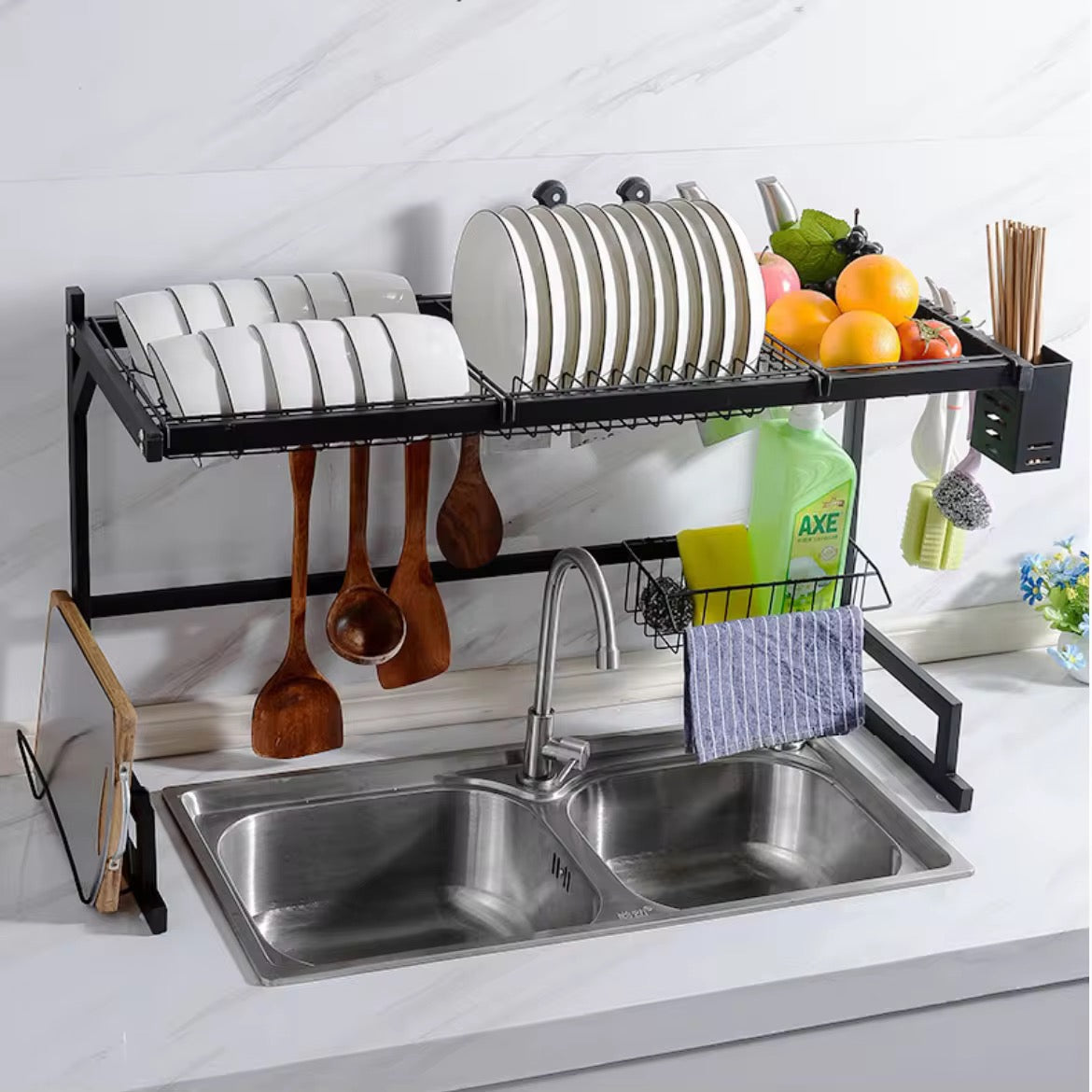 Over-the-Sink Kitchen Organizer Rack