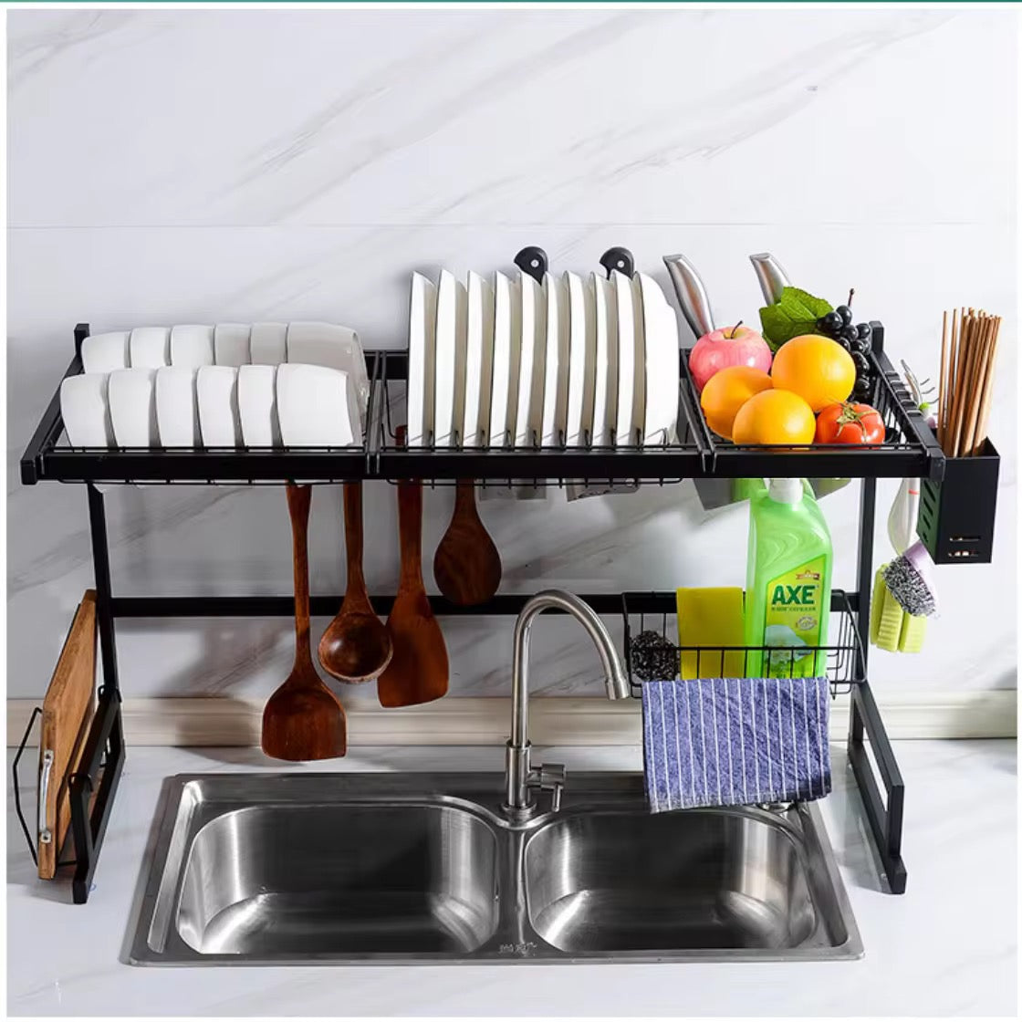 Over-the-Sink Kitchen Organizer Rack