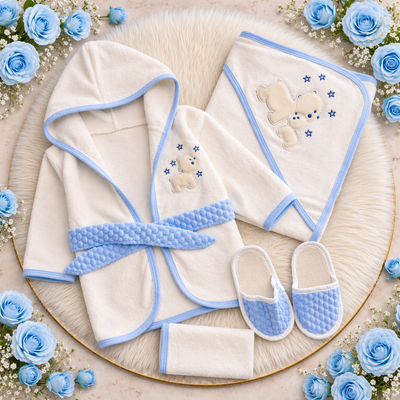 Luxury Baby Bath Gift Set – Soft Hooded Robe Collection