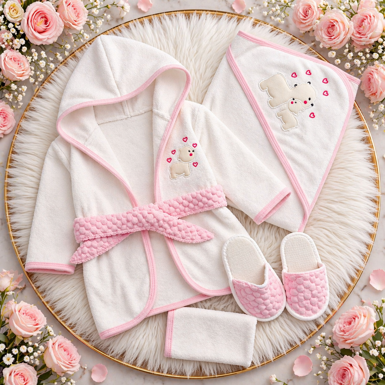 Luxury Baby Bath Gift Set – Soft Hooded Robe Collection